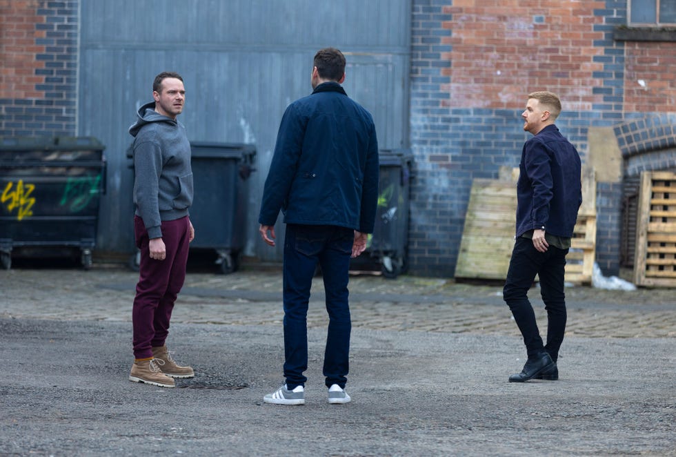 mick micahelis, gary windass, kit green,coronation street