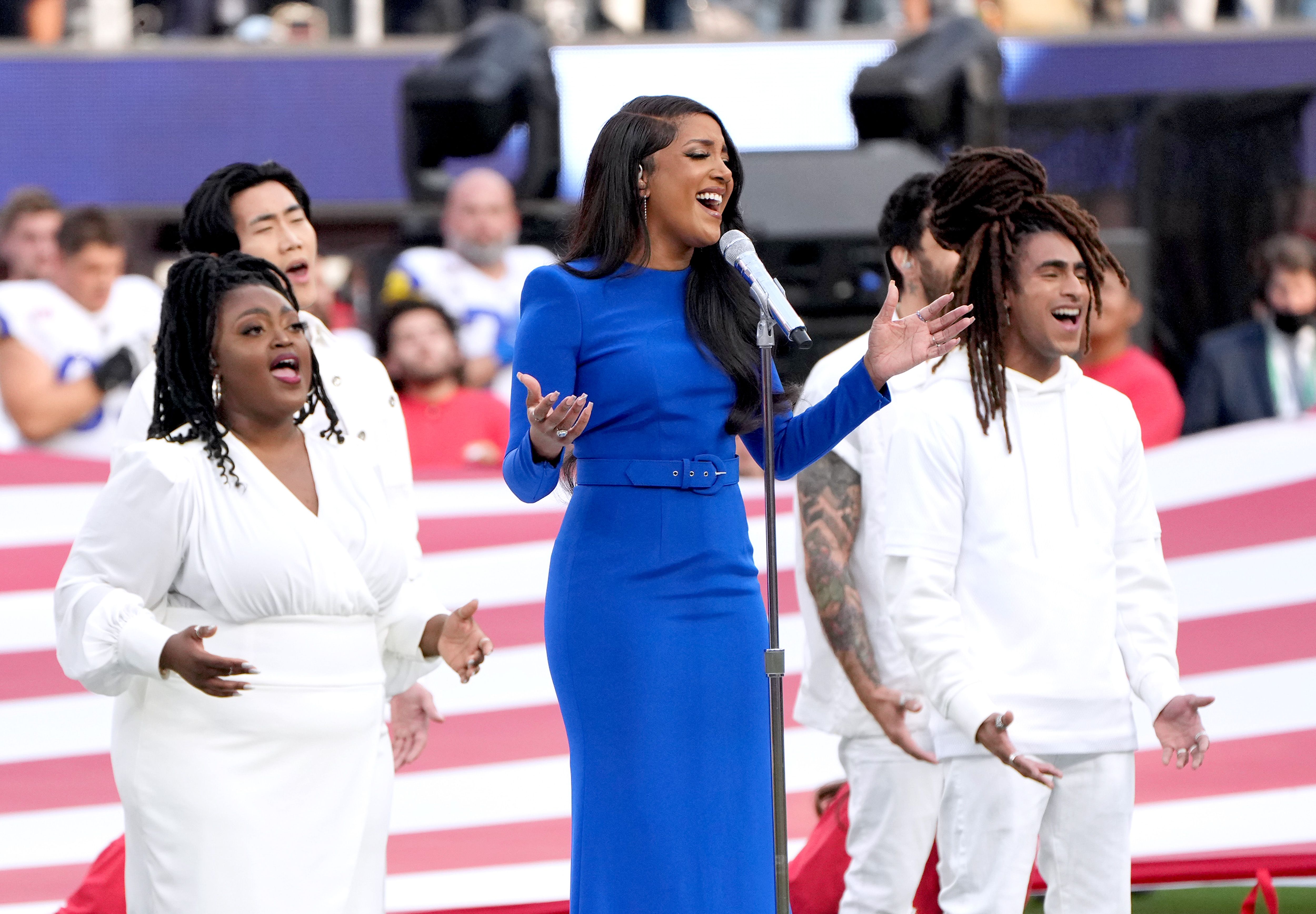 Mickey Guyton Shines in National Anthem Performance at Super Bowl