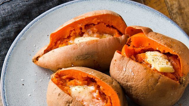 preview for Here's How To Cook The Perfect Sweet Potato In The Microwave