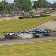 several cars collected together in turn one at mid ohio