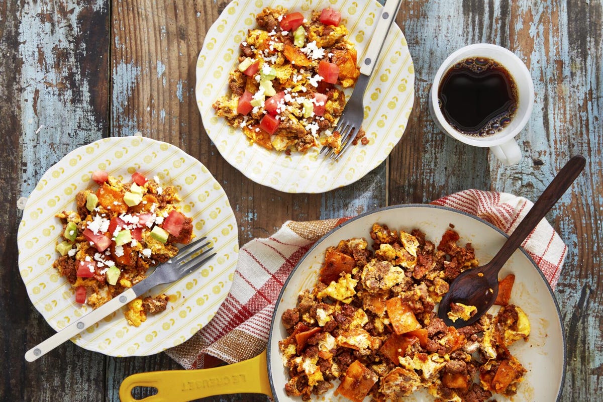 image of Migas With Chorizo recipe by Country Living