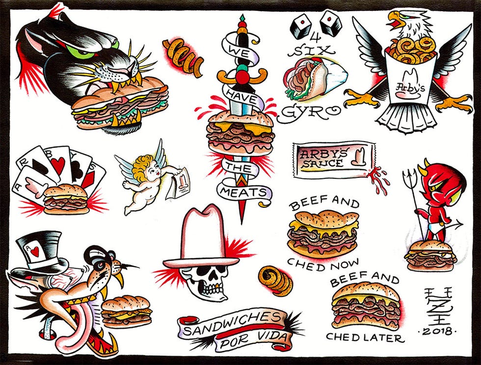 Illustration, Clip art, Crest, Font, Art, Fast food, 