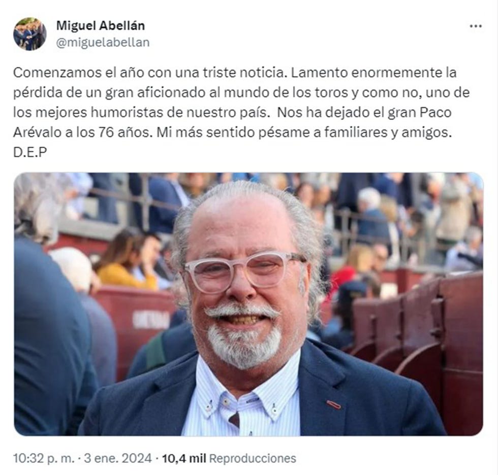 miguel abellán se despide de arevalo