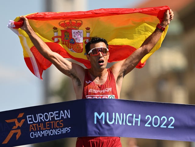 miguel angel lopez, campeon de europa de 35km marcha en munich