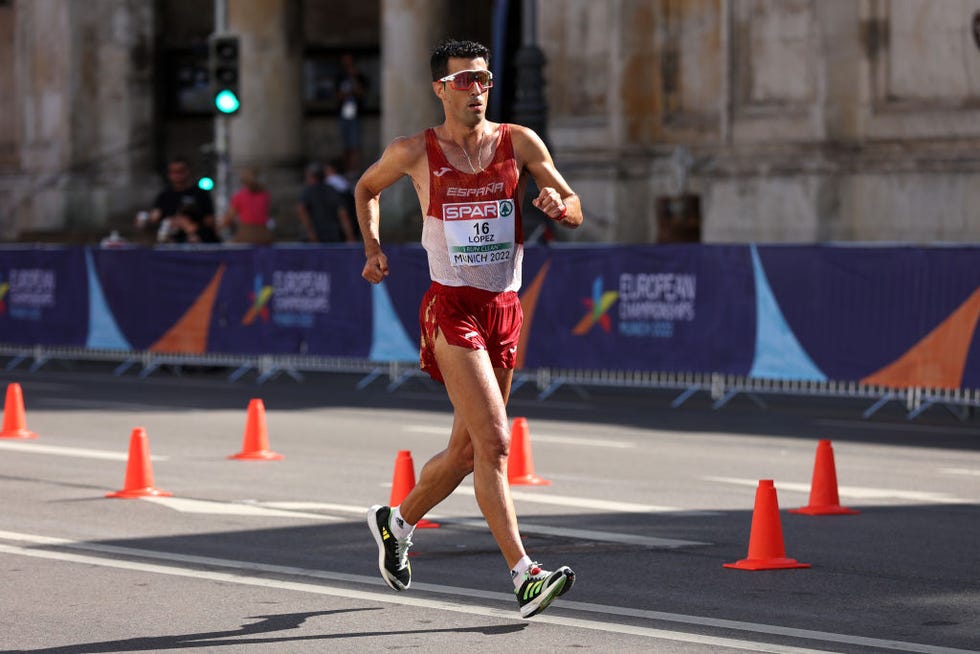 miguel angel lopez, campeon de europa de 35km marcha en munich