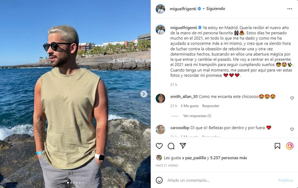 miguel frigenti y su reflexión del 2021 en 2022