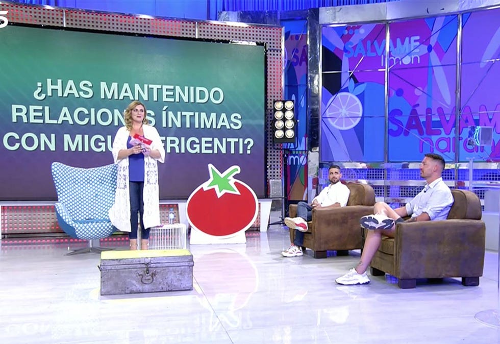 miguel frigenti cara a cara con su supuesto amante en la última pregunta del polígrafo en 'sálvame'