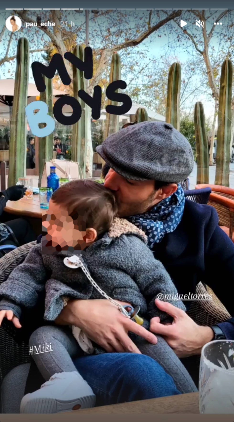 miguel torres con su hijo