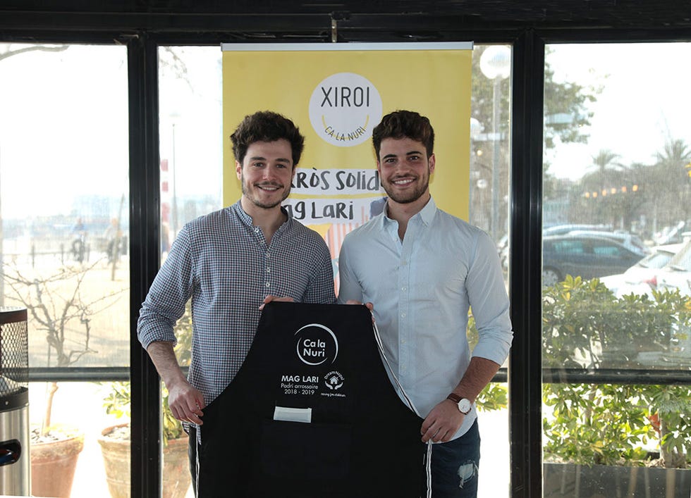 Miki con su amigo Joan Garrido