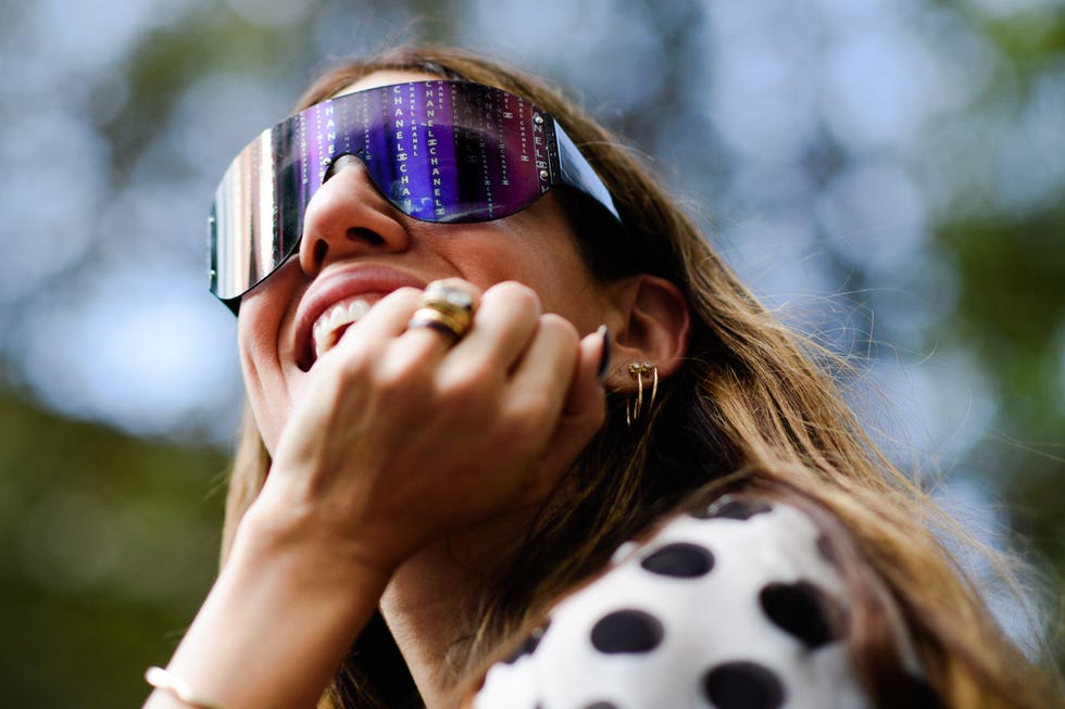 Eyewear, Sunglasses, Glasses, Beauty, Nose, Cool, Blond, Grass, Photography, Lip, 