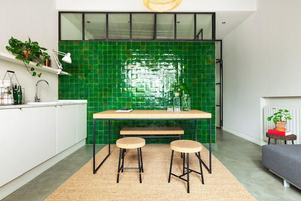 Room, Green, Interior design, Furniture, Property, Building, House, Wall, Tile, Architecture, 