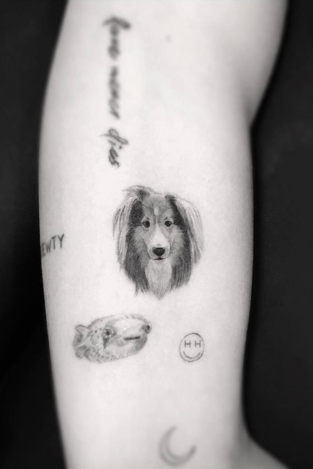 miley cyrus dog tattoo
