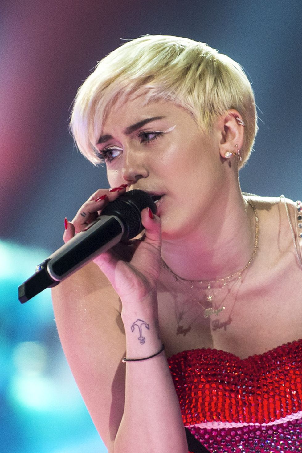Miley Cyrus Performs At First Direct Arena In Leeds
