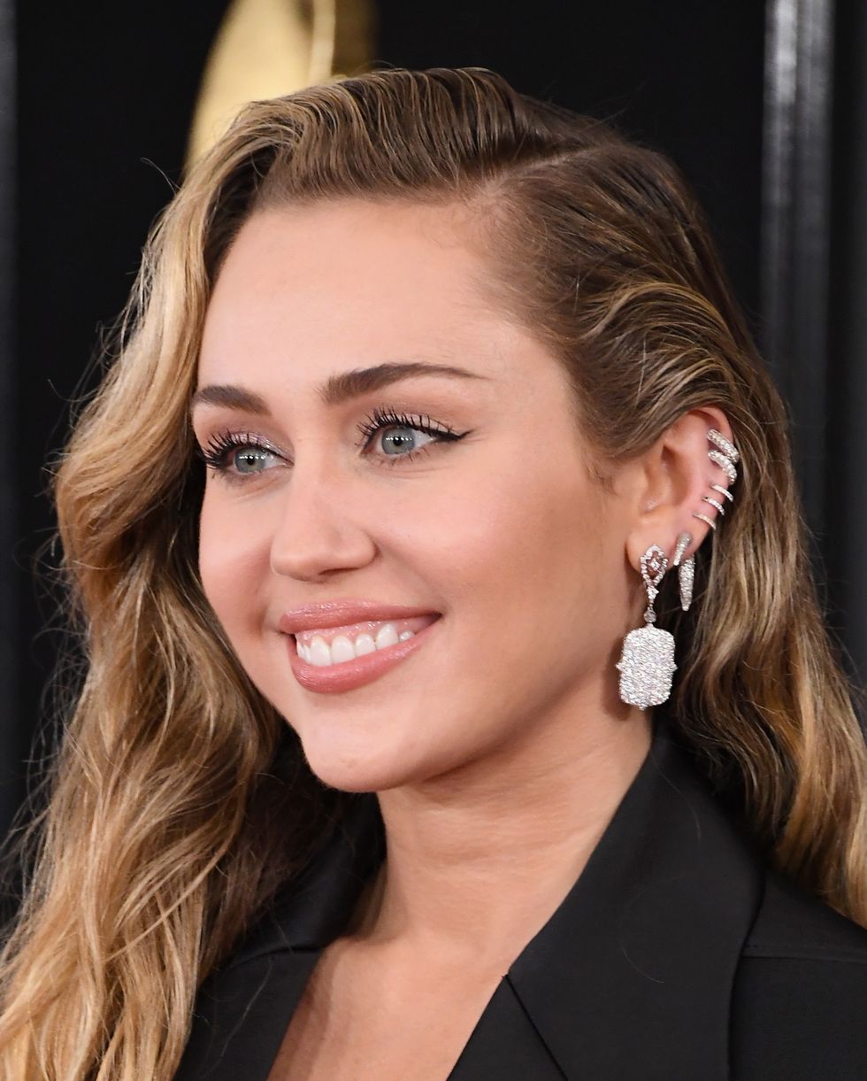 los angeles, ca   february 10  miley cyrus attends the 61st annual grammy awards at staples center on february 10, 2019 in los angeles, california  photo by steve granitzwireimage