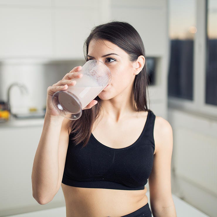 drinking milk