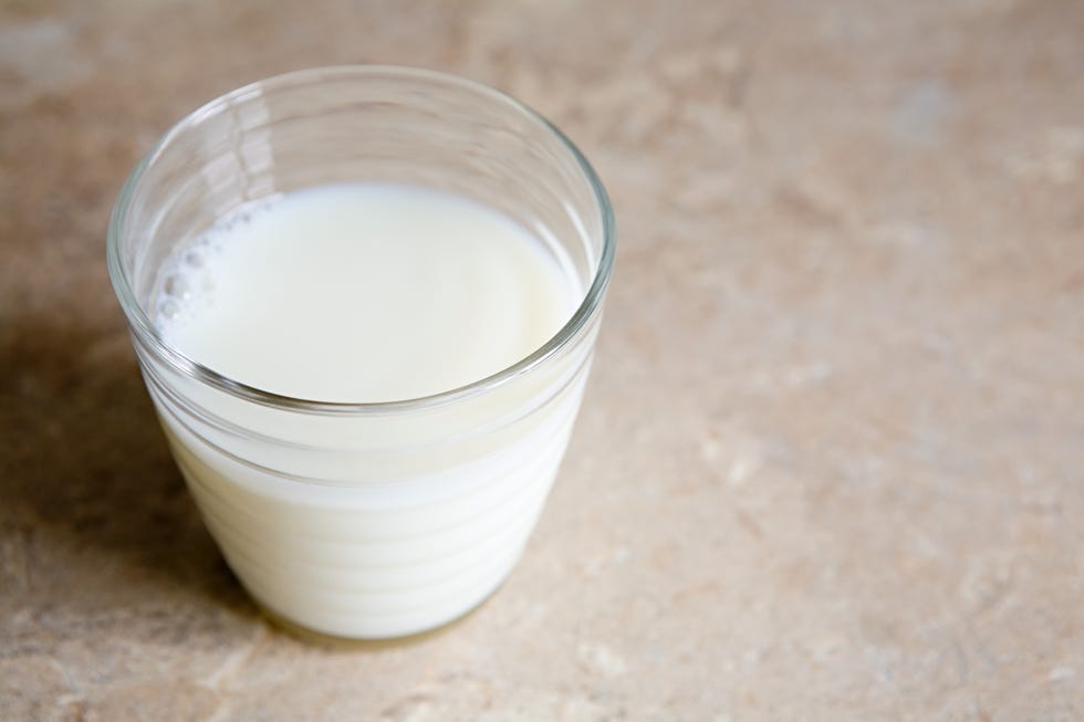milk in a glass