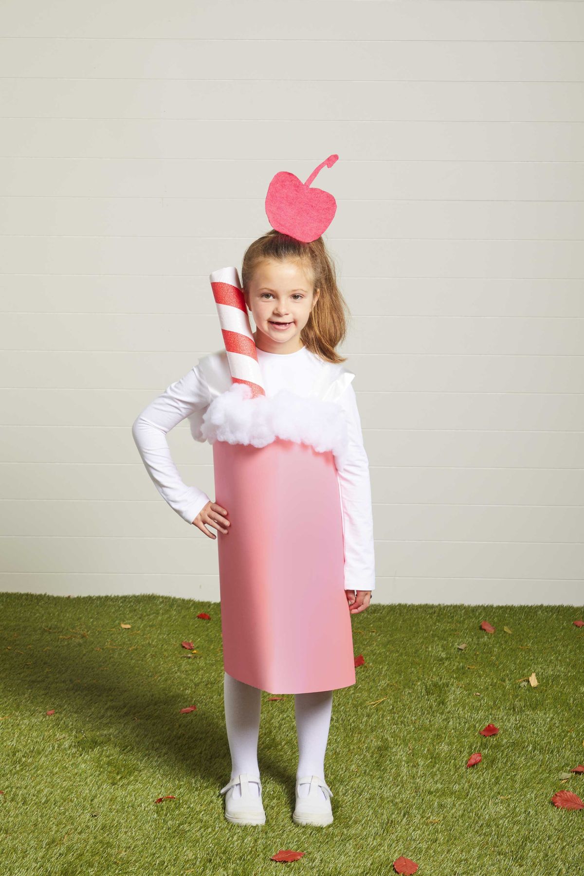child in milkshake costume