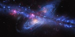 Milky Way Colliding with Andromeda