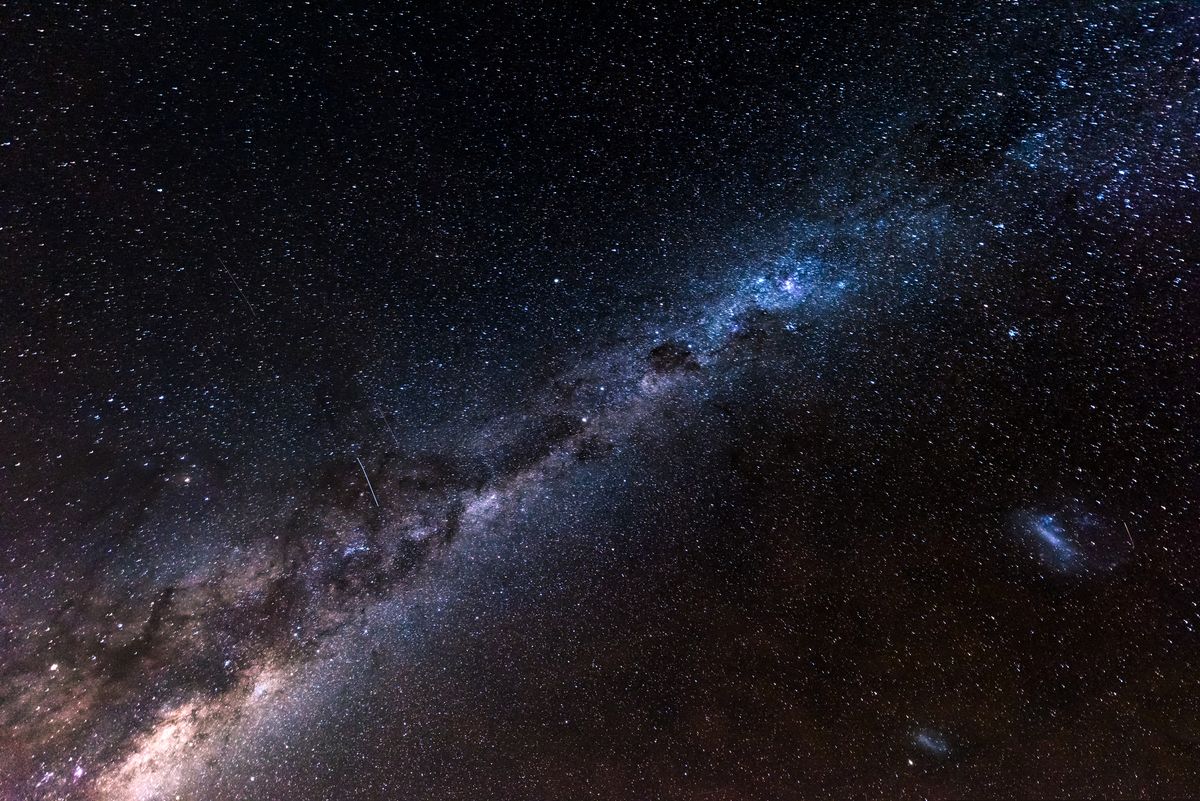 milky way over the sky, view from the southern hemisphere