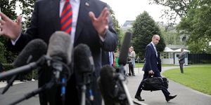 President Trump Departs White House For G7 Summit In Canada