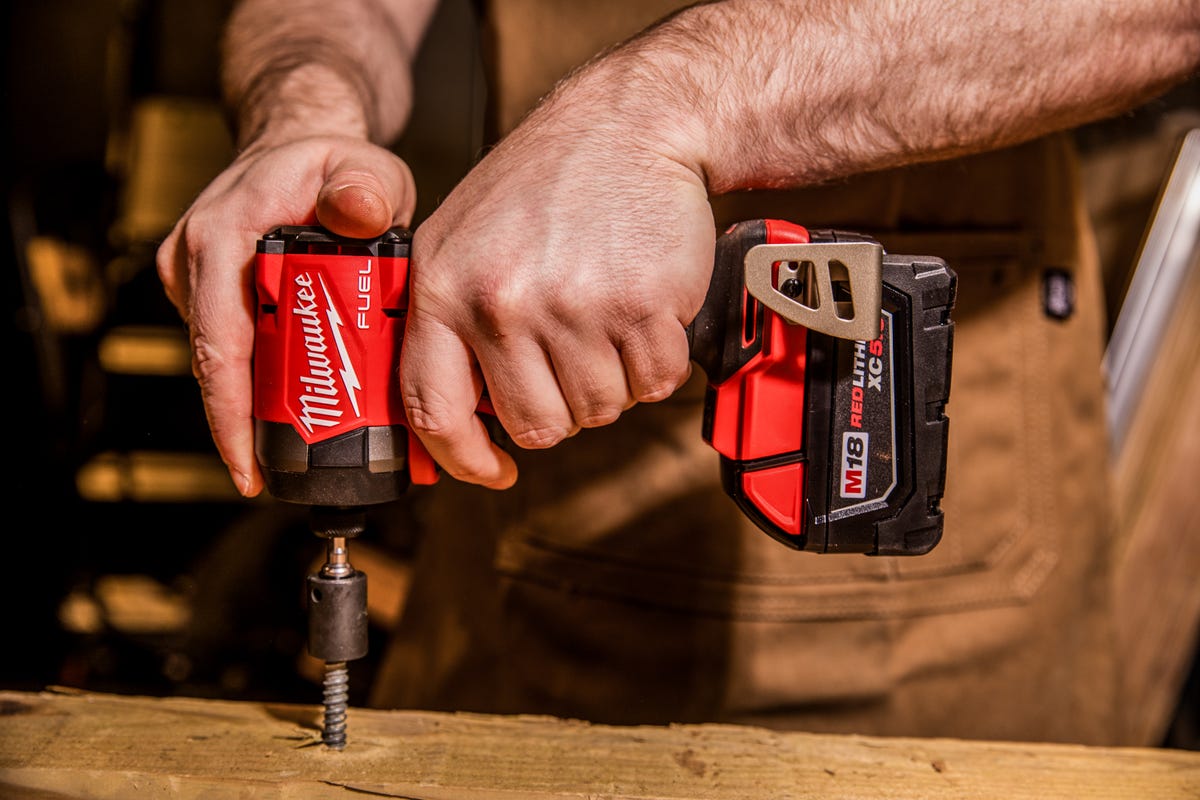 Brushless Lithium Ion Impact Driver 3 Speed, LED Lights, Portable For