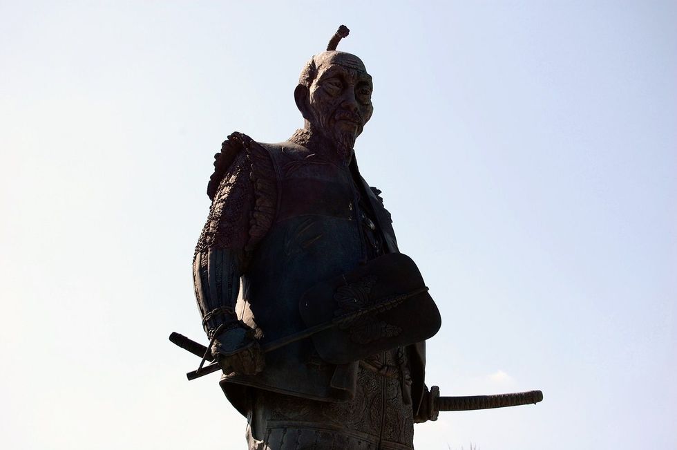 Een standbeeld van Toyotomi Hideyoshi in Osaka In Japan wordt Hideyoshi gezien als nationale held die veel heeft bereikt voor het land