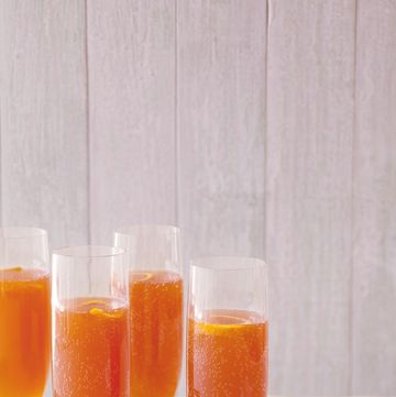 orange cherry champagne cocktails