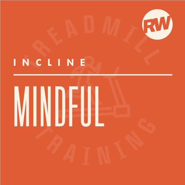 graphic promoting mindful treadmill training with an incline focus