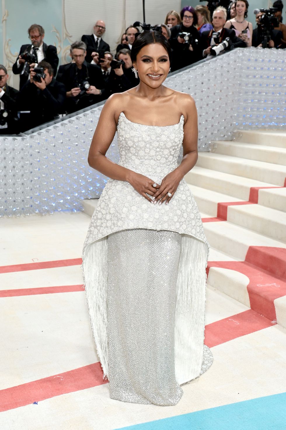 Mindy Kaling Looks Stunning in a Corseted Dress at Met Gala 2023
