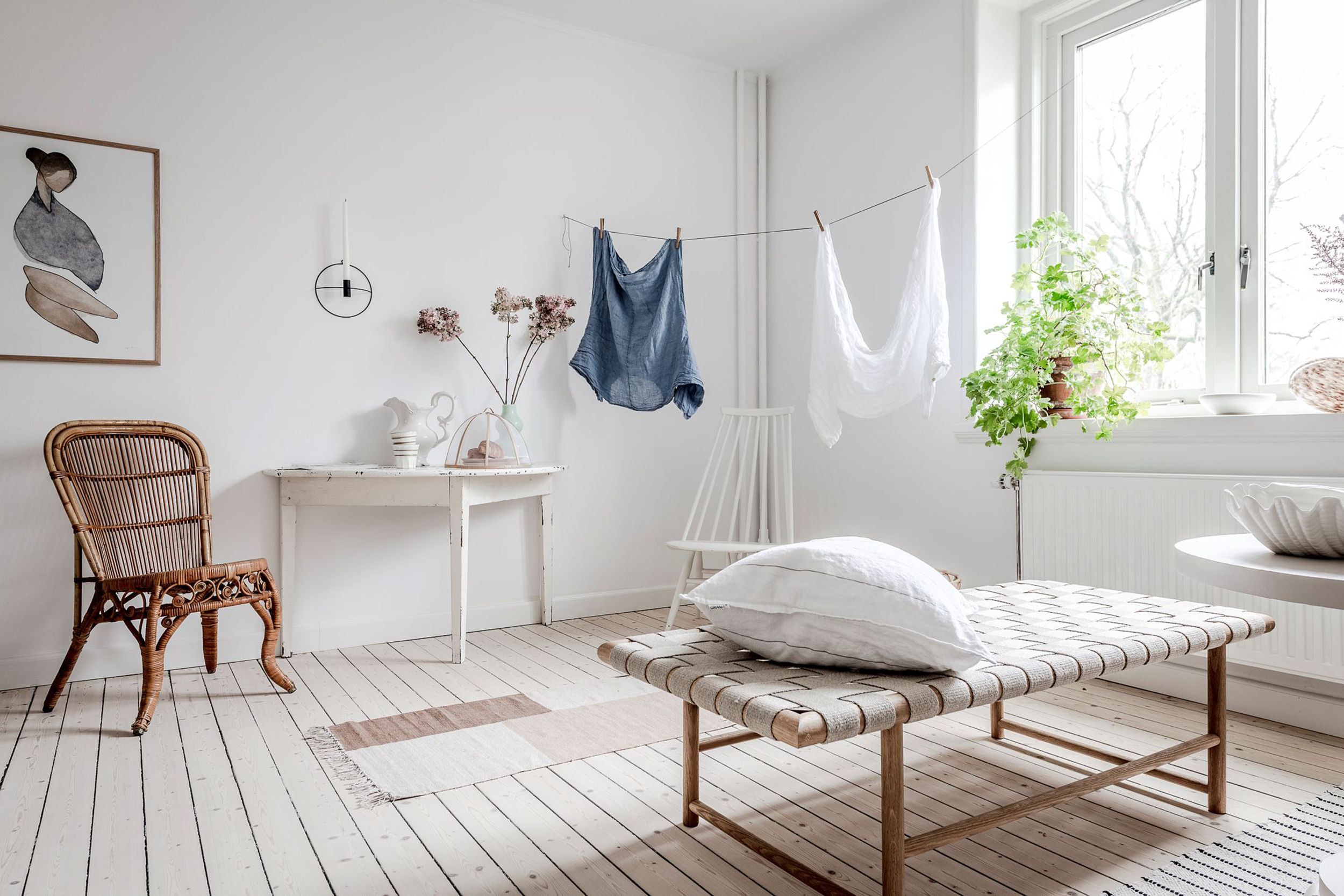 Un estudio de estilo nórdico y vintage - Casas pequeñas