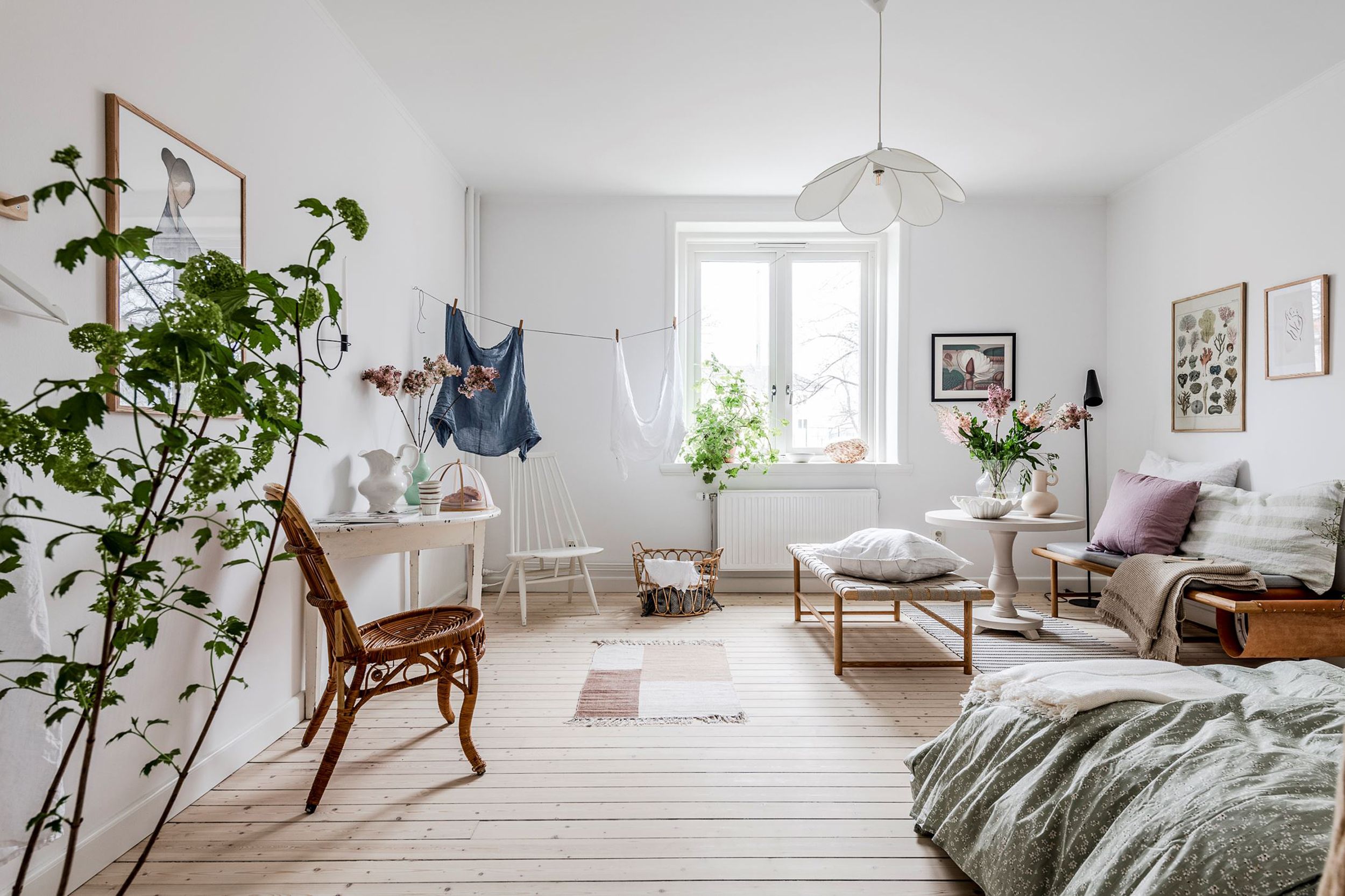 Un estudio de estilo nórdico y vintage - Casas pequeñas