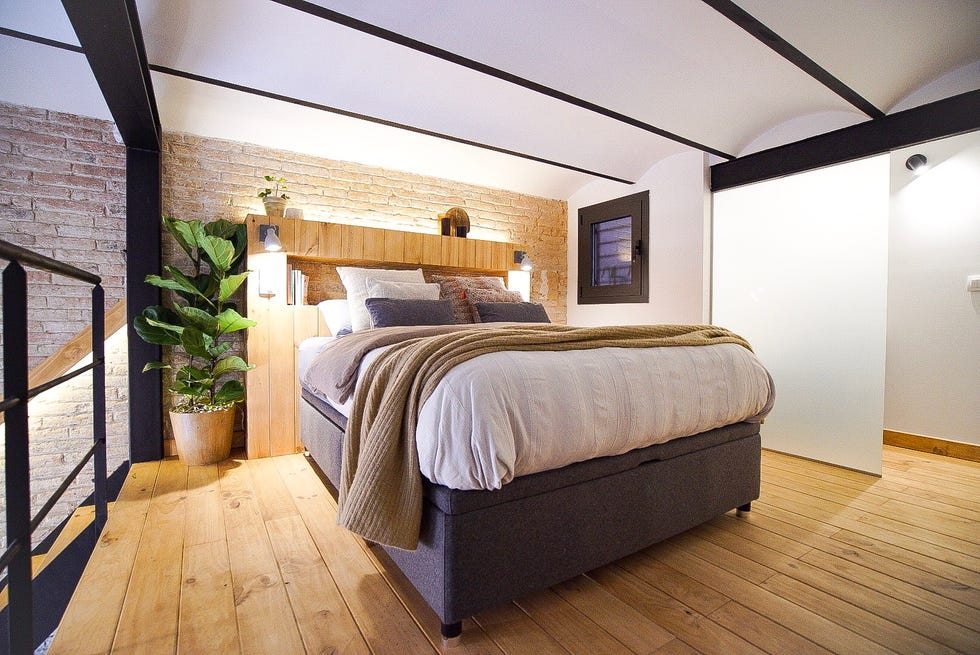 dormitorio de diseño moderno e industrial