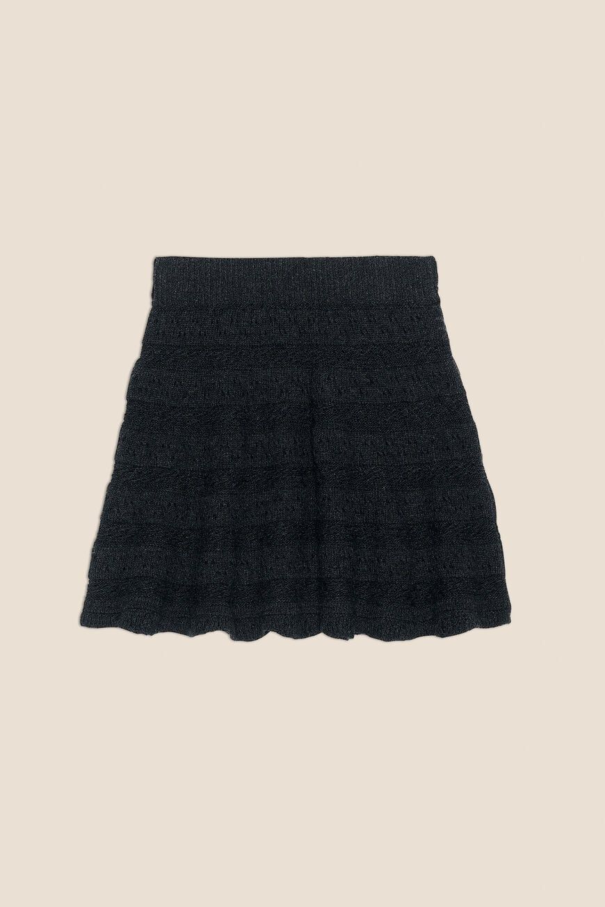 mini falda calados negra de bash paris