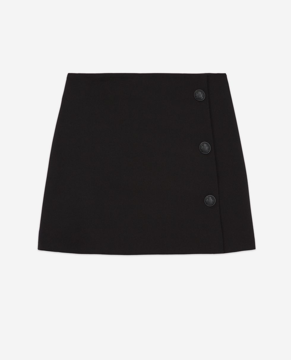 minifalda negra con botones the kooples