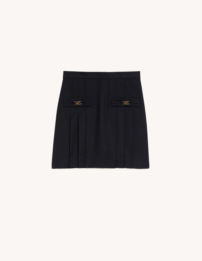 minifalda negra tableada de sandro paris