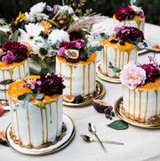 mini fall wedding cakes