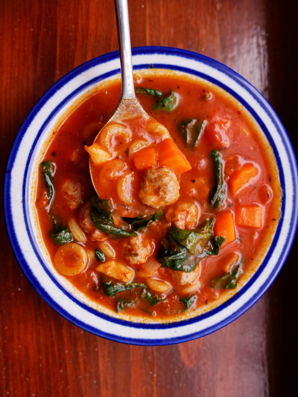 Meatball Pasta Marinara Soup — How To Make Mini Meatball Soup