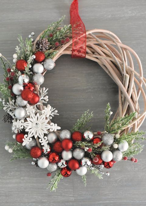 mini ornament wreath christmas door decorations