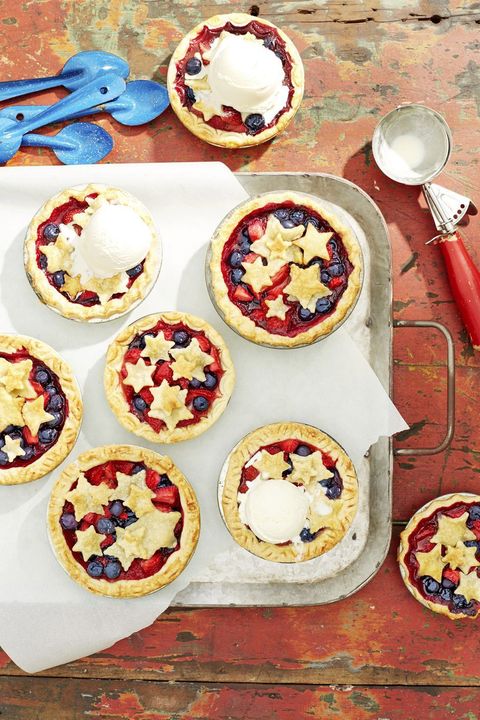 platter filled of mini stars berry pies