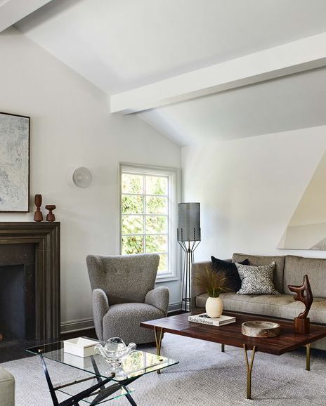 white and neutral designed living room