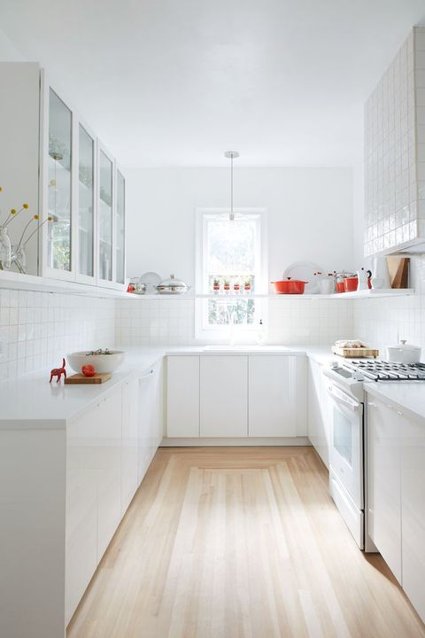 all white minimalist kitchen