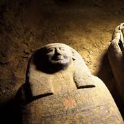 two of the myriad coffins recently discovered in egypt