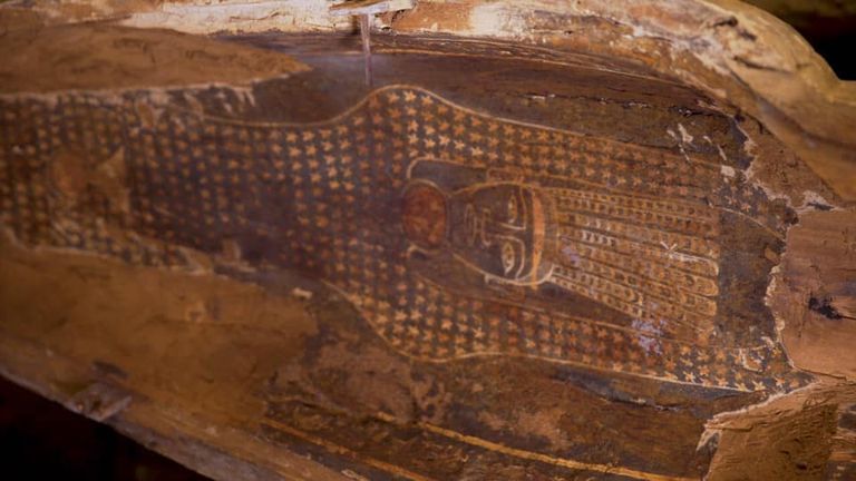 these egyptian coffins have been completely sealed for 2,500 years who's inside