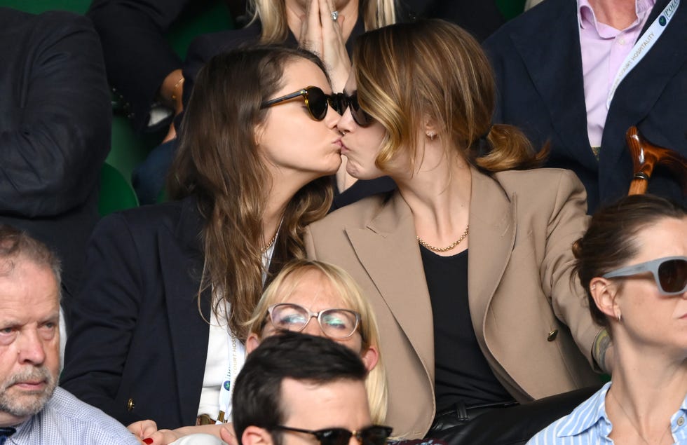 minke and cara delevingne at wimbledon 2023