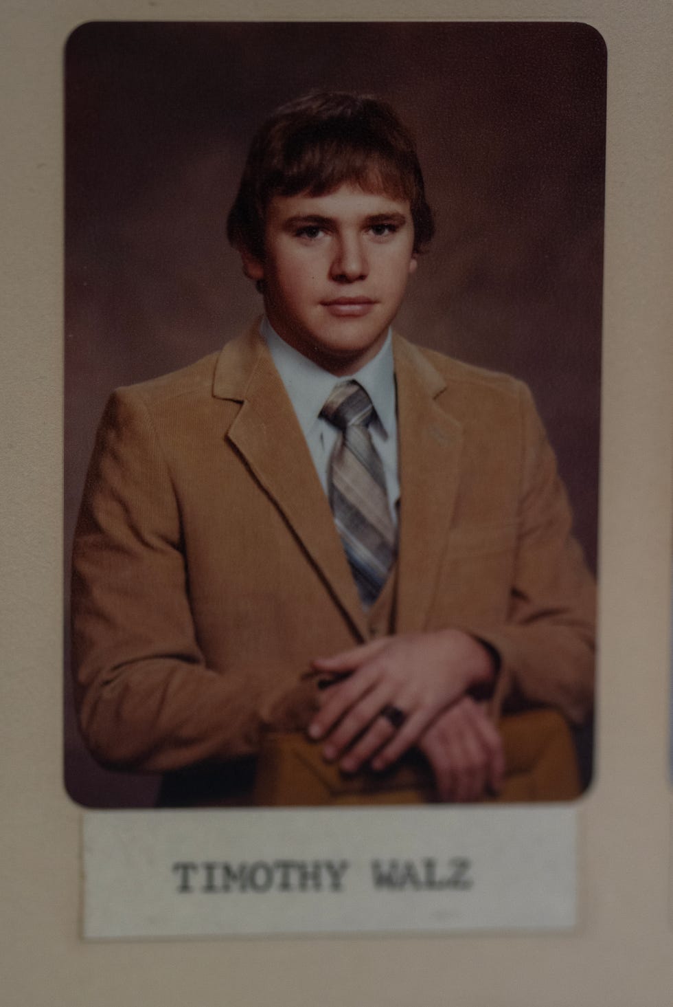 Minnesota Governor Tim Walz 1982 high school photo