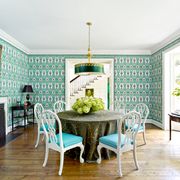 mint green dining room