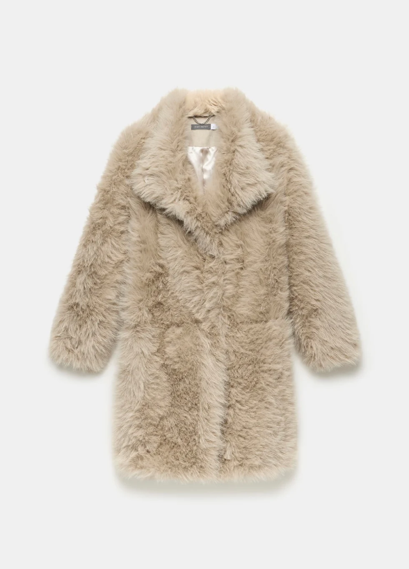 coat guide mint velvet longline faux fur coat