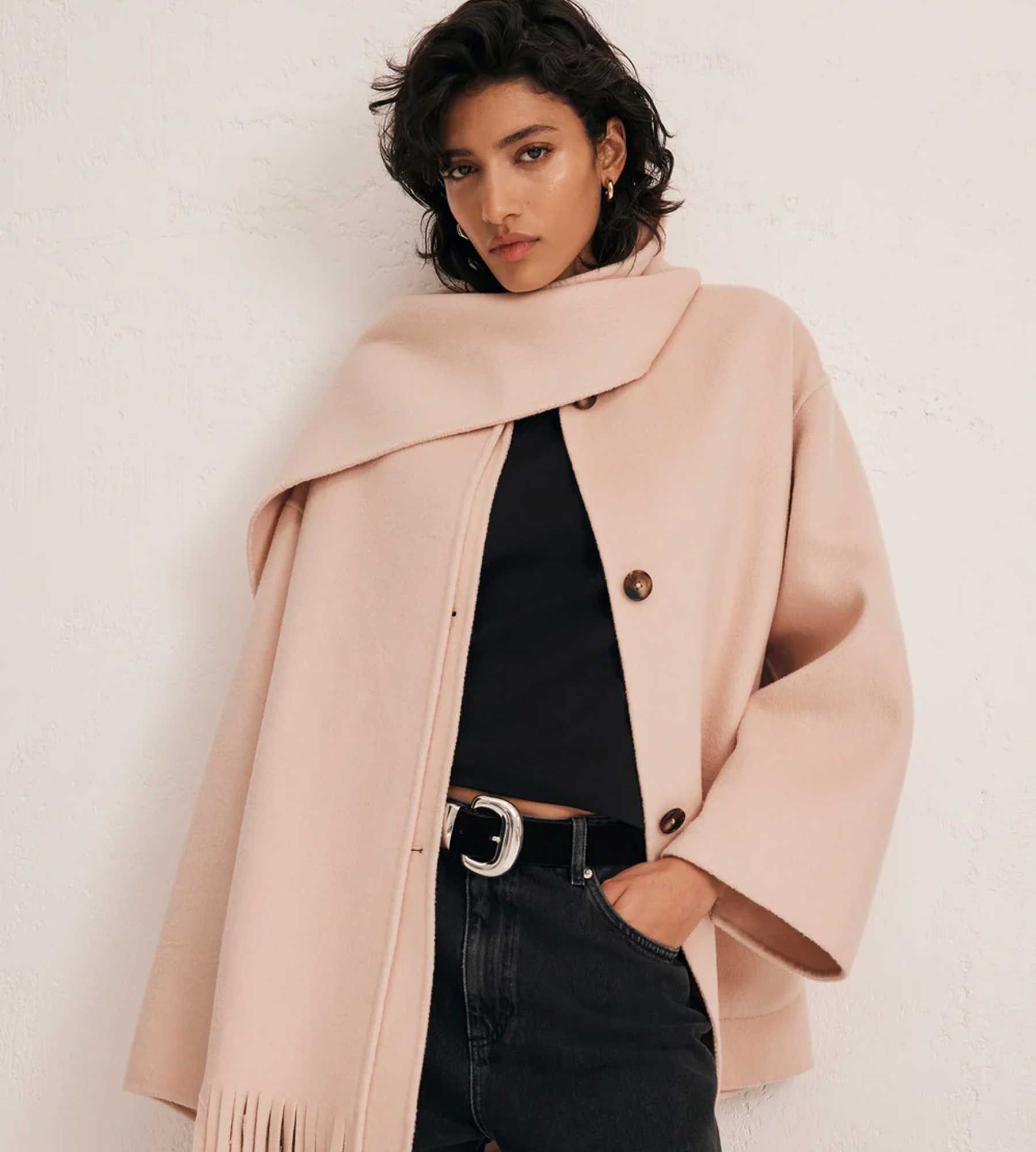 Mint velvet pink coat on sale