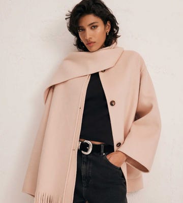 mint velvet scarf coat