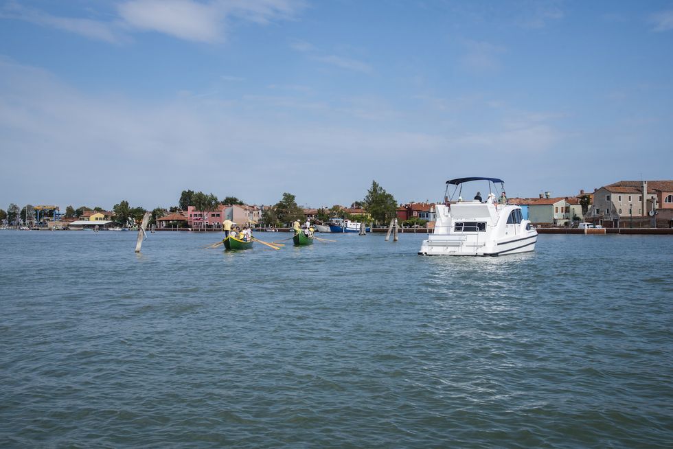 Houseboat nella laguna di Venezia